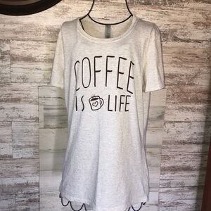 Jerzee shirt coffee is life short sleeve shirt size medium cute coffee shirt​​​